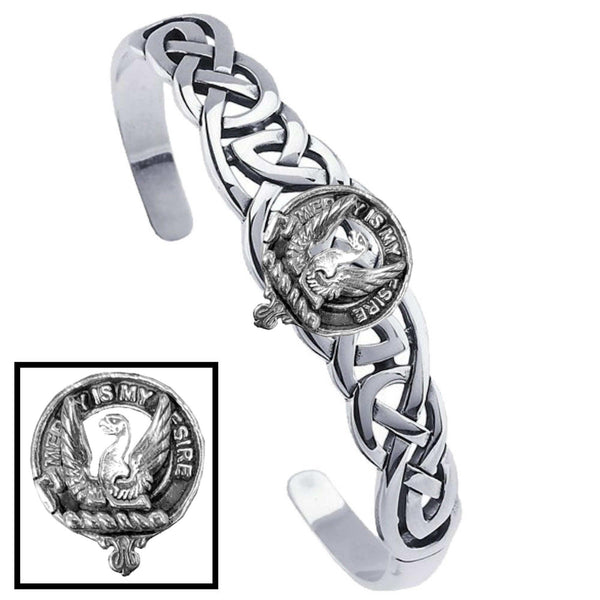 Wishart Clan Crest Celtic Cuff Bracelet