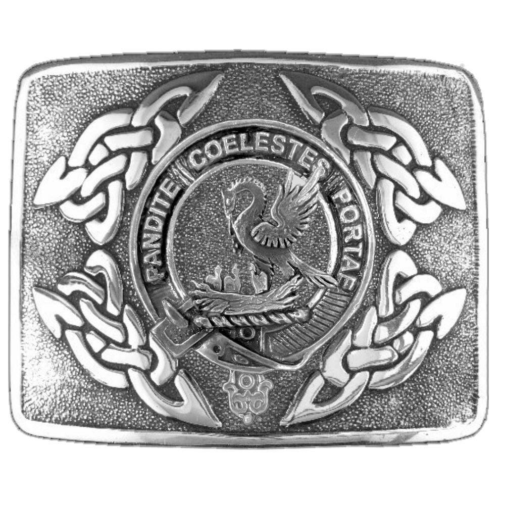 Gibson Clan store Crest Interlace Kilt Buckle, Scottish Badge