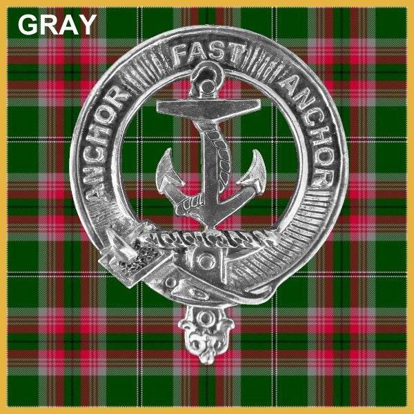 Gray Clan Crest Interlace Kilt Belt Buckle