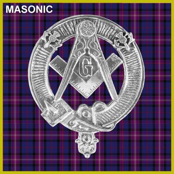 Masonic Clan Crest Interlace Kilt Belt Buckle