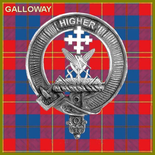 Galloway 8oz Clan Crest Scottish Badge Stainless Steel Flask