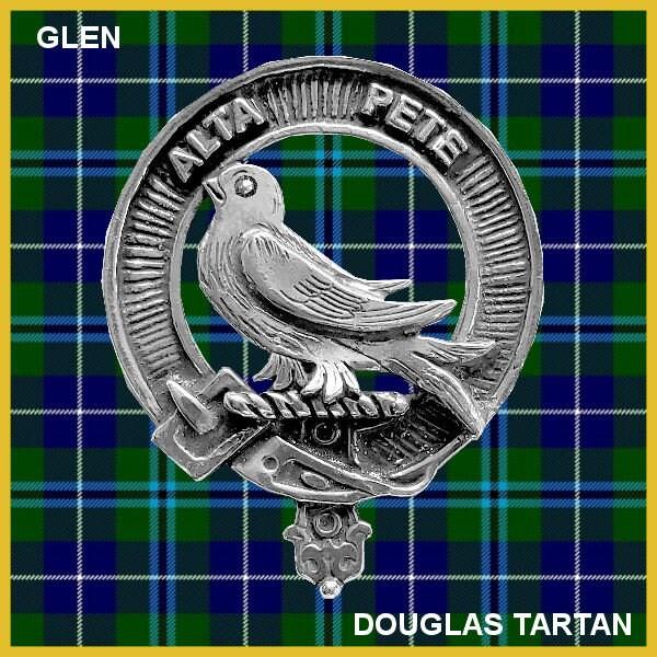 Glen 8oz Clan Crest Scottish Badge Stainless Steel Flask