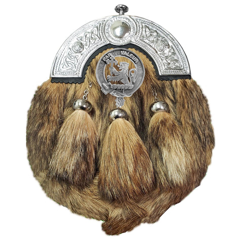 Heron Scottish Clan Crest Badge Dress Fur Sporran
