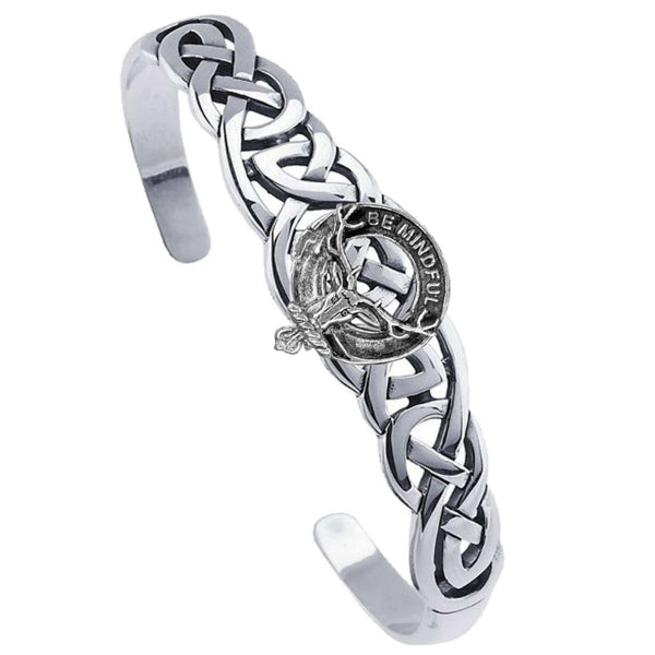 Calder Clan Crest Celtic Cuff Bracelet