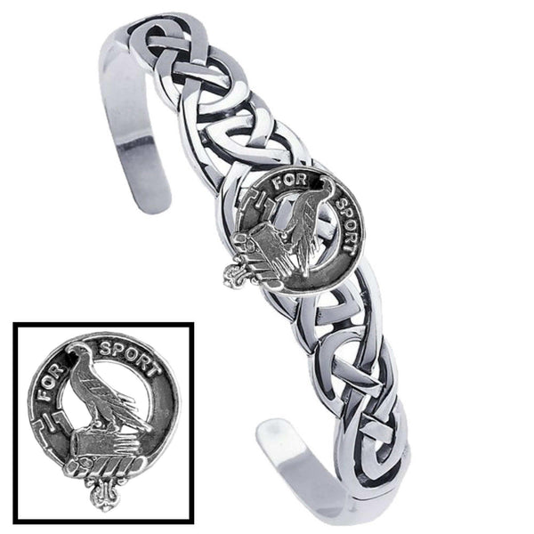 Clelland Clan Crest Celtic Cuff Bracelet