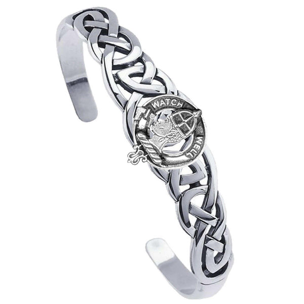 Haliburton Clan Crest Celtic Cuff Bracelet