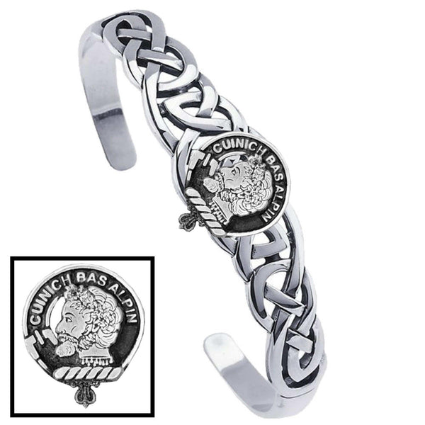 MacAlpin Clan Crest Celtic Cuff Bracelet