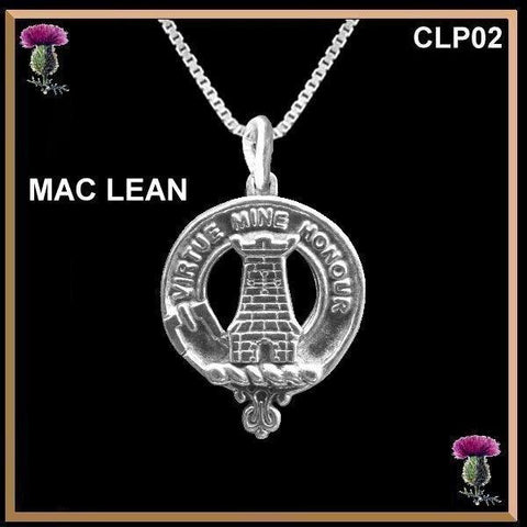 MacLean  Clan Crest Scottish Pendant CLP02