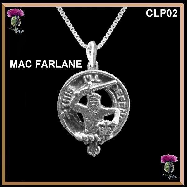 MacFarlane  Clan Crest Scottish Pendant CLP02