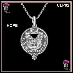 Hope Clan Crest Scottish Pendant  CLP02