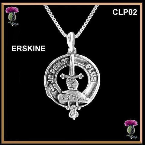 Erskine Clan Crest Scottish Pendant  CLP02
