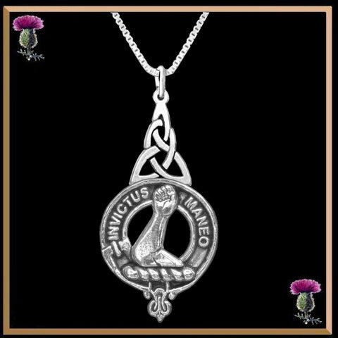 Armstrong Clan Crest Interlace Drop Pendant