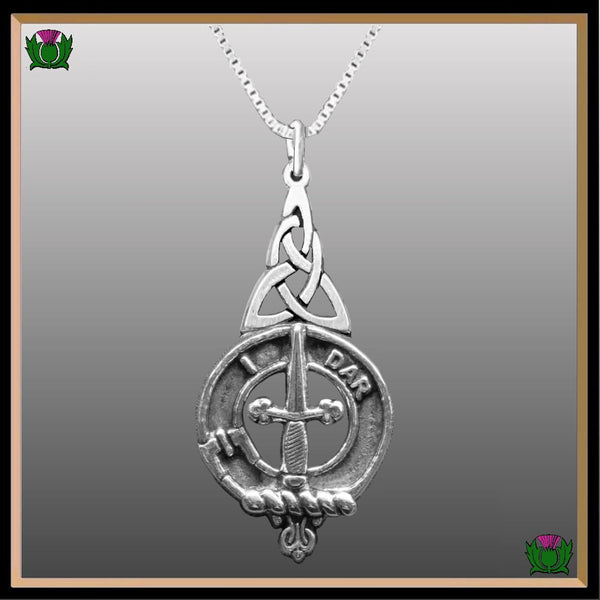 Dalziel Clan Crest Interlace Drop Pendant