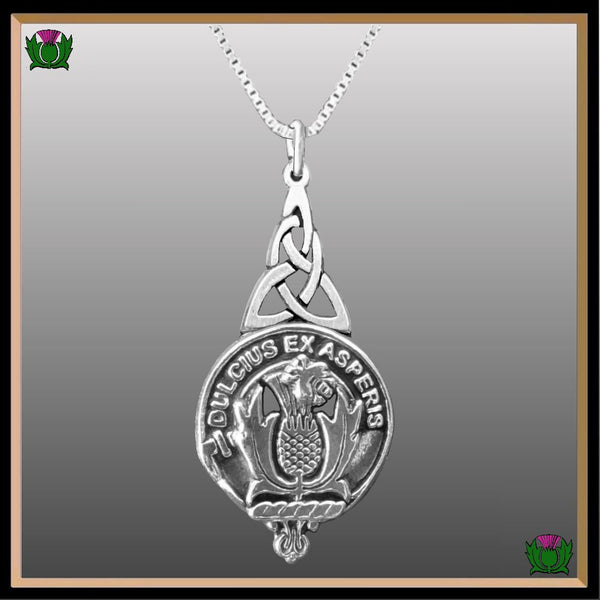 Ferguson Clan Crest Interlace Drop Pendant