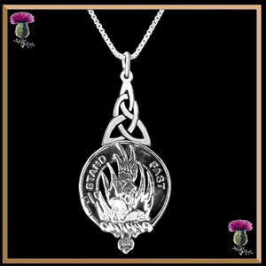 Grant Clan Crest Interlace Drop Pendant