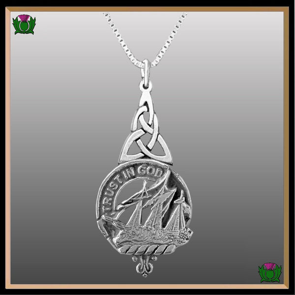 Harkenss Clan Crest Interlace Drop Pendant