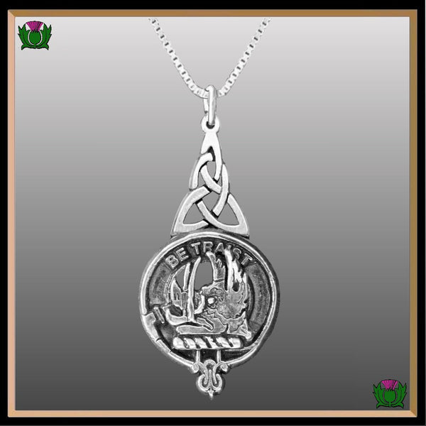 Innes Clan Crest Interlace Drop Pendant