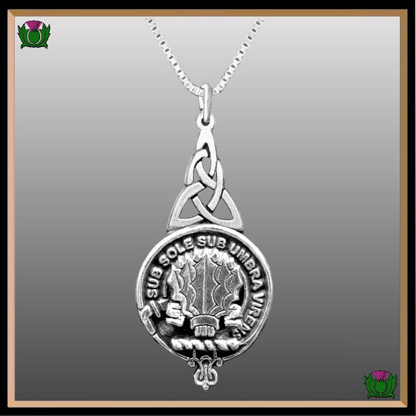 Irvine Drum Clan Crest Interlace Drop Pendant