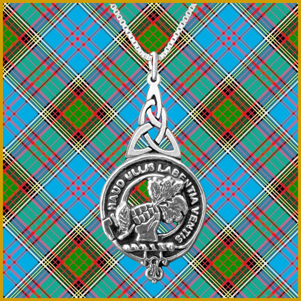 Irvine Bonshaw Clan Crest Interlace Drop Pendant