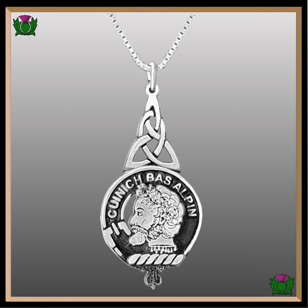 MacAlpin Clan Crest Interlace Drop Pendant