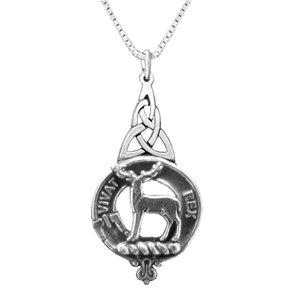 MacCorqudale Clan Crest Interlace Drop Pendant