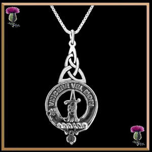 MacDowell Clan Crest Interlace Drop Pendant