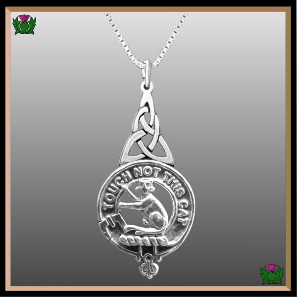 MacGillvary Clan Crest Interlace Drop Pendant