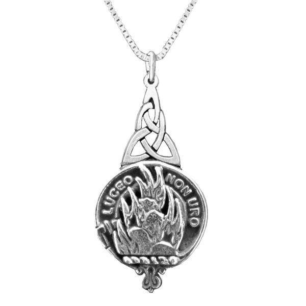 MacKenzie Clan Crest Interlace Drop Pendant