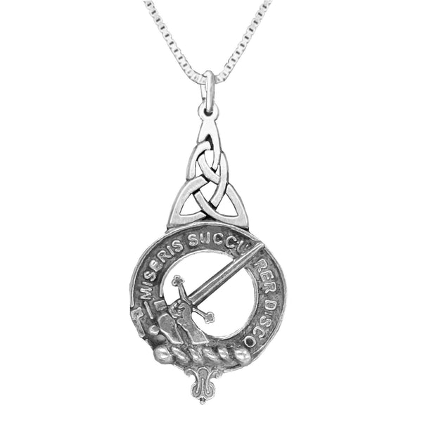 MacMillan Clan Crest Interlace Drop Pendant