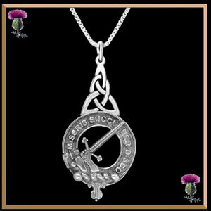 MacMillan Clan Crest Interlace Drop Pendant