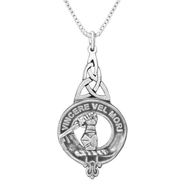 MacNeil Gigha Clan Crest Interlace Drop Pendant