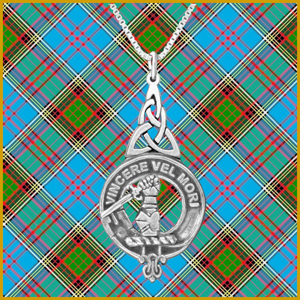 MacNeil Gigha Clan Crest Interlace Drop Pendant