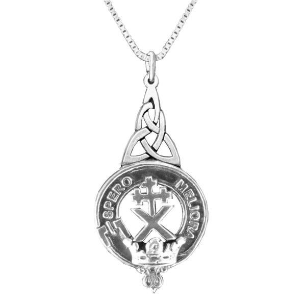 Mofatt Clan Crest Interlace Drop Pendant