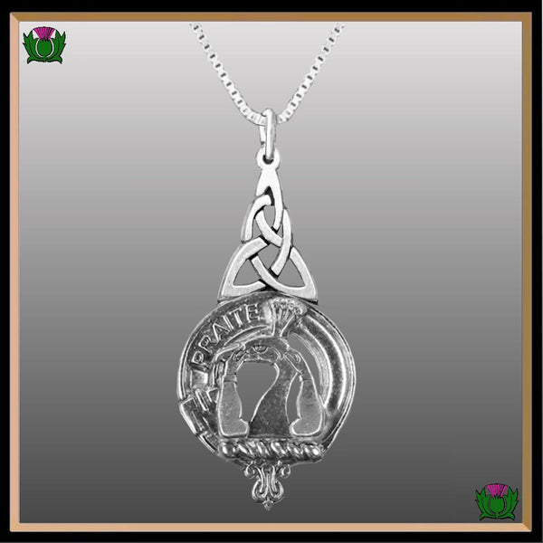 Murray Tullibardine Clan Crest Interlace Drop Pendant