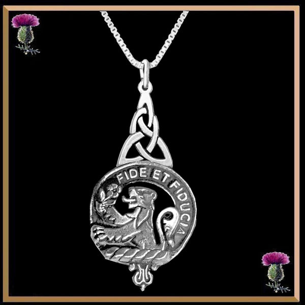 Primrose Clan Crest Interlace Drop Pendant