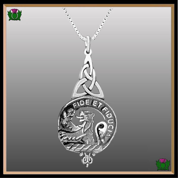 Primrose Clan Crest Interlace Drop Pendant