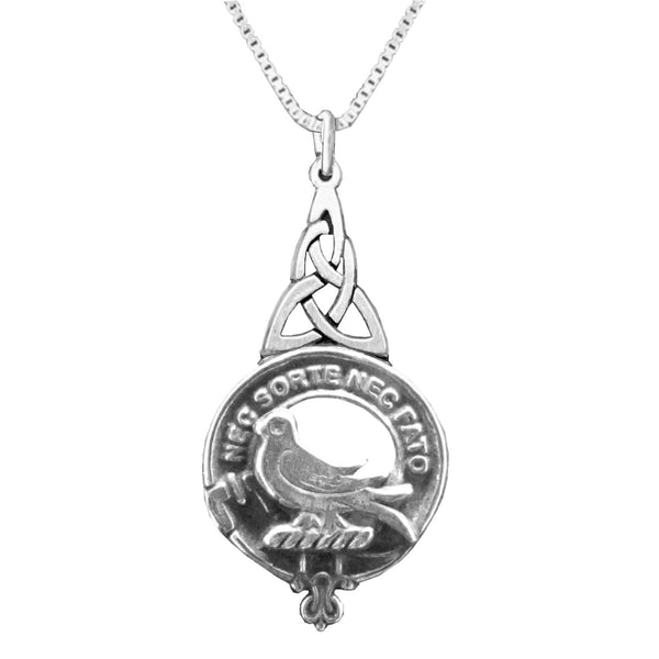 Rutherford Clan Crest Interlace Drop Pendant