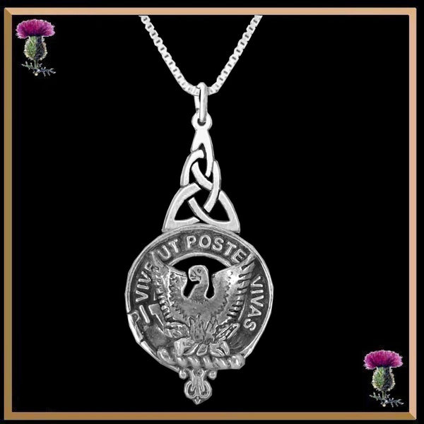 Johnston Caskieben Clan Crest Interlace Drop Pendant