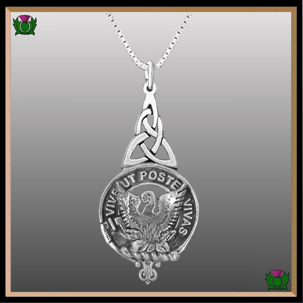 Johnston Caskieben Clan Crest Interlace Drop Pendant