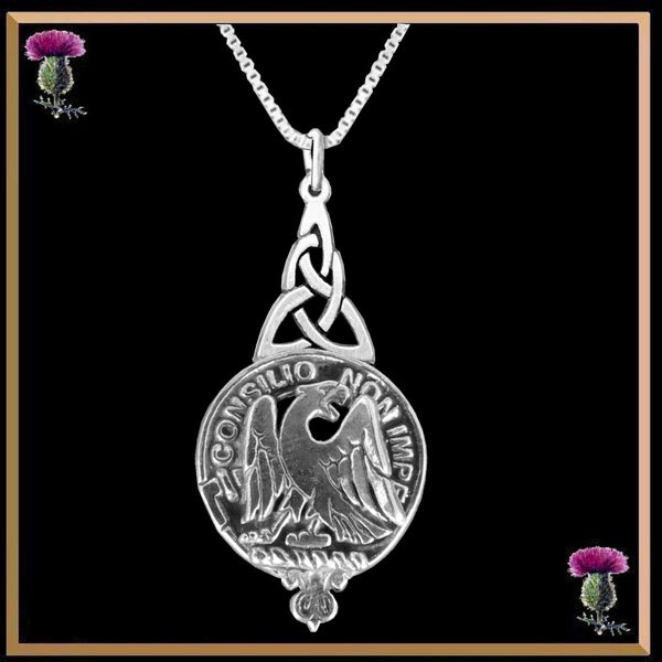 Agnew Clan Crest Interlace Drop Pendant