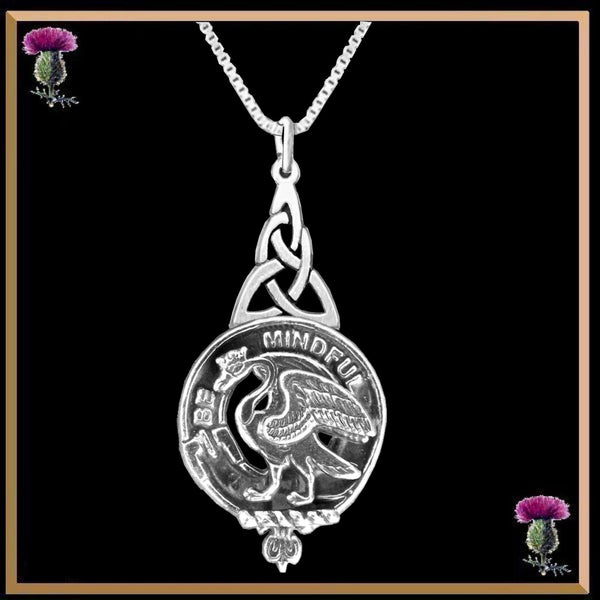 Campbell Calder Clan Crest Interlace Drop Pendant