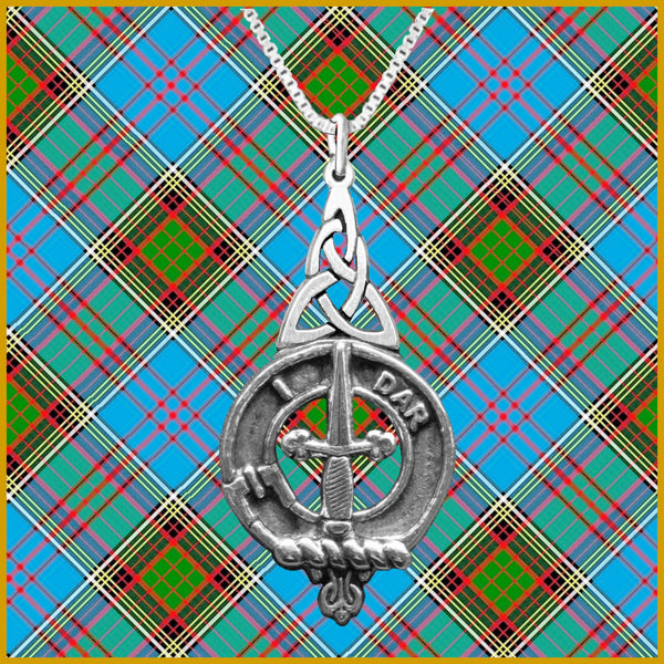 Dalziel Clan Crest Interlace Drop Pendant