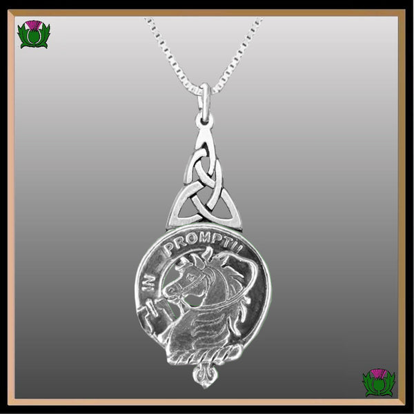 Dunbar Clan Crest Interlace Drop Pendant
