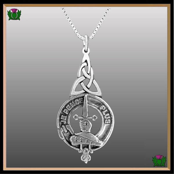 Erskine Clan Crest Interlace Drop Pendant