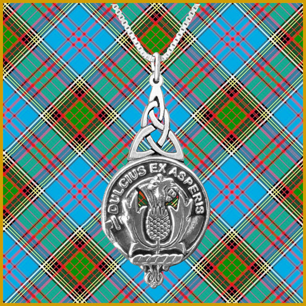 Ferguson Clan Crest Interlace Drop Pendant