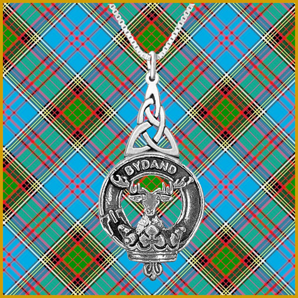 Gordon Clan Crest Interlace Drop Pendant