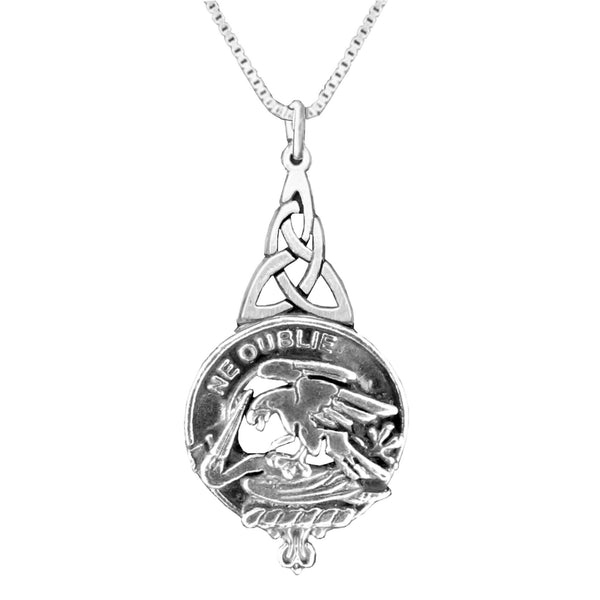 Graham Clan Crest Interlace Drop Pendant