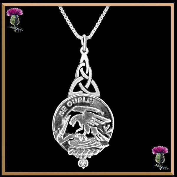 Graham Clan Crest Interlace Drop Pendant