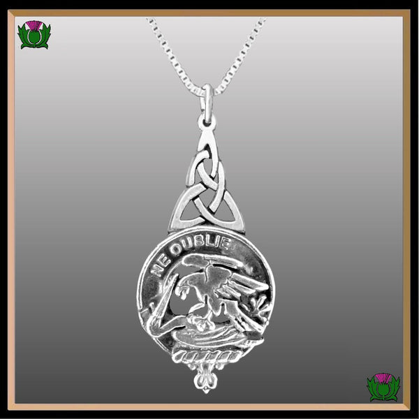 Graham Clan Crest Interlace Drop Pendant