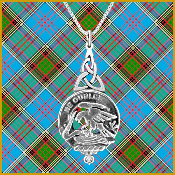 Graham Clan Crest Interlace Drop Pendant